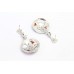 Earrings Dangle Handmade 925 Sterling Silver Enamel & Marcasite Stones P572